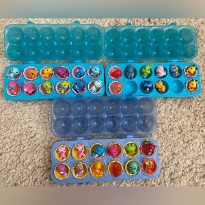 34 Hatchimals and 3 Egg Cartons- Mix of Silver, Pink, Purple & 1 Blue Wing